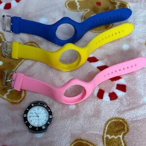 Prestige Medical Silicone Strap Watch Set - Blue, Yellow, Pink! New